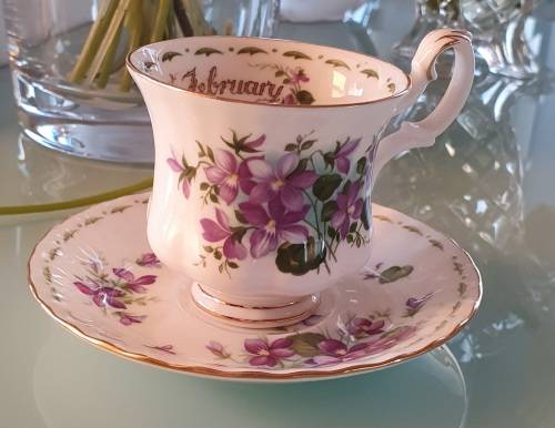 Royal Albert Flower of the Month February Coffee Duo