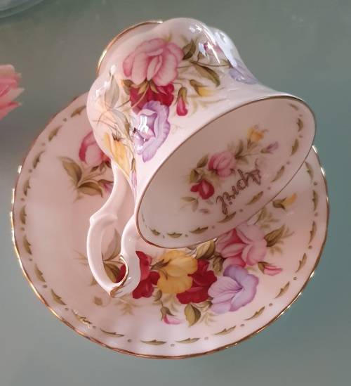 Royal Albert Flower of the Month April Coffee Duo