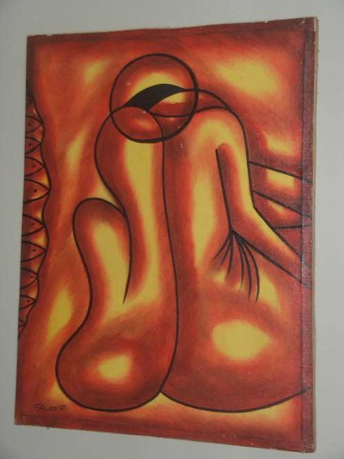 Original painting on canvas by T. Rutsito - Bought from Standard Bank Art gallery