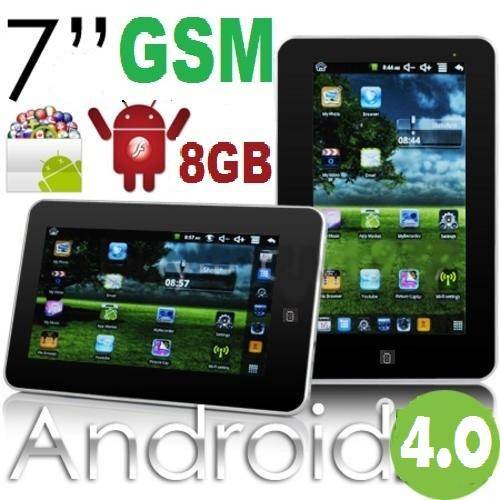 ***NEW 2013***7" GSM ANDROID**4.0**1GHZ** 8GB **SIM CARD TABLET PC* 3G + ***Keyboard/Case Combo***