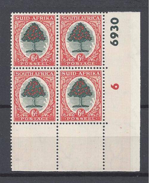 1950 UNION 6d CYLINDER BLOCK NO 6/6930. SACC 118. SUPERB UMM