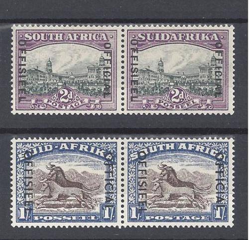 2 X UNION  OFFICIAL SINGLES UNMOUNTED MINT. SEE BELOW FOR DESCRIPTION