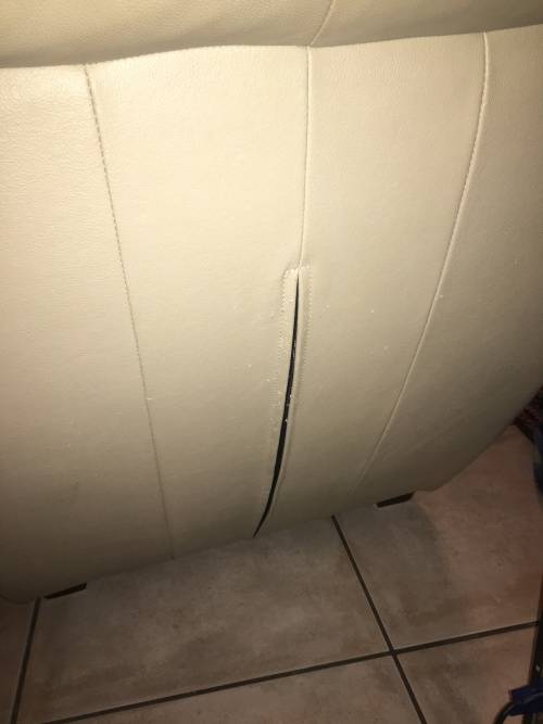 Leather fainting sofa couch