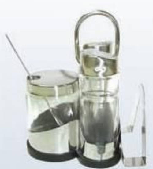 5 pcs glass condiment set with holder for salt pepper, oil, vinegar and Spice Container