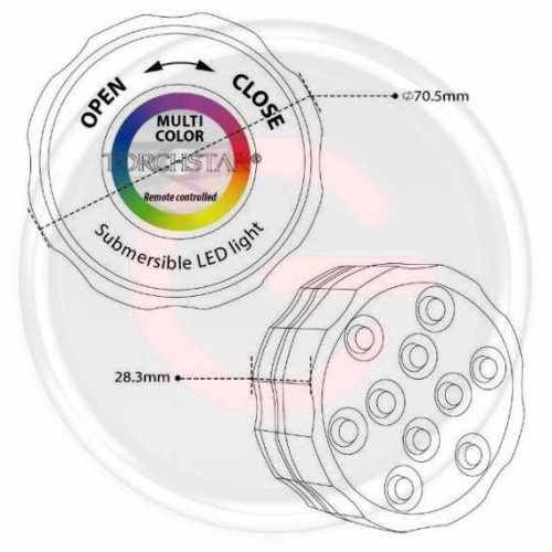 Submersible LED LIGHT With Remote Control RGB