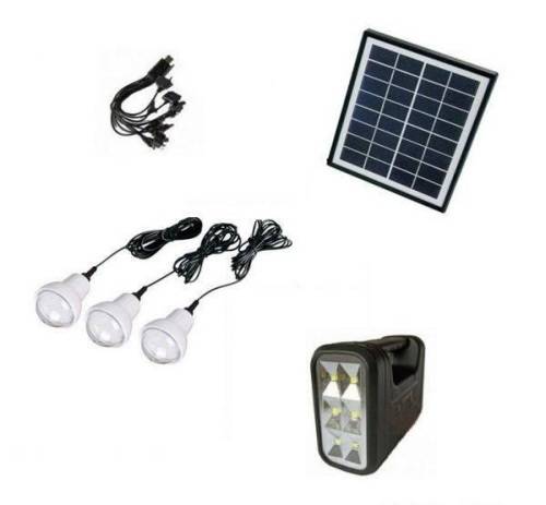 Solar Light Kit -  Outdoor Solar Lighting System - 3 Bulb LED Solar Light Kit