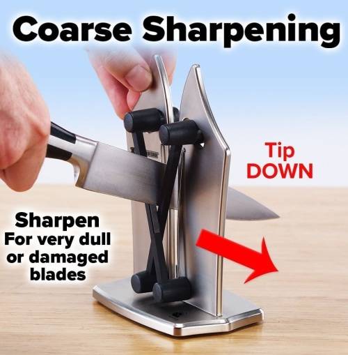 Knife Sharpener - Hone, Sharpen and Polish Knifes with a tungsten carbide Knife Sharpener