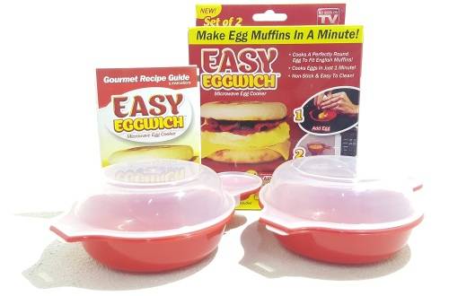 Easy Eggwich - Microwave Easy Egg Cooker - 1 Minute Microwave Egg Cooker