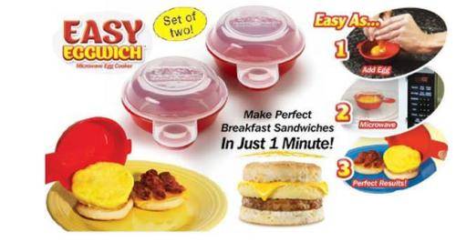 Easy Eggwich - Microwave Easy Egg Cooker - 1 Minute Microwave Egg Cooker