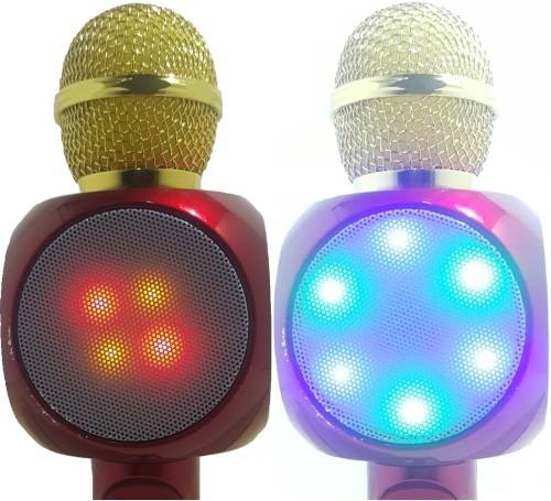 Clearance Auction!!! Microphone - Bluetooth Karaoke Mic with Built-In Speakers and LEDs