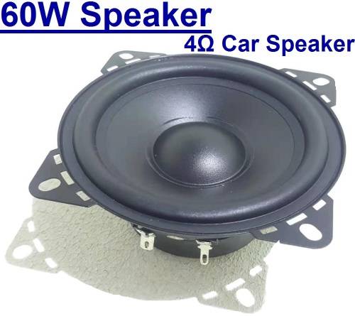 Speaker - 60W Mid-range Door Speaker - 10cm 60W PP Cone Car Speaker fits most OEM locations