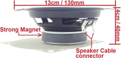 Speaker - 60W Mid-range Door Speaker - 10cm 60W PP Cone Car Speaker fits most OEM locations