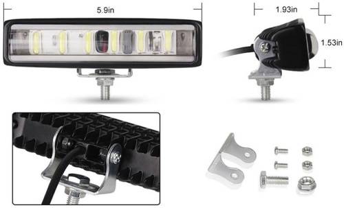 18W LED Bar Light - 18W LED Work Light - 18W LED Light Bar