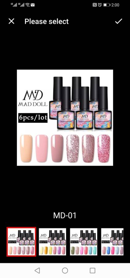 6 Bottles/Kit MAD DOLL Solid