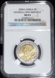 MANDELA BIRTHDAY 2008 MS63 R5 COIN NGC GRADED