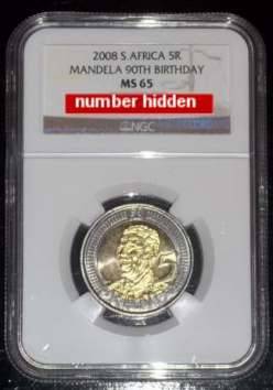 MANDELA BIRTHDAY 2008 MS65 R5 COIN NGC GRADED