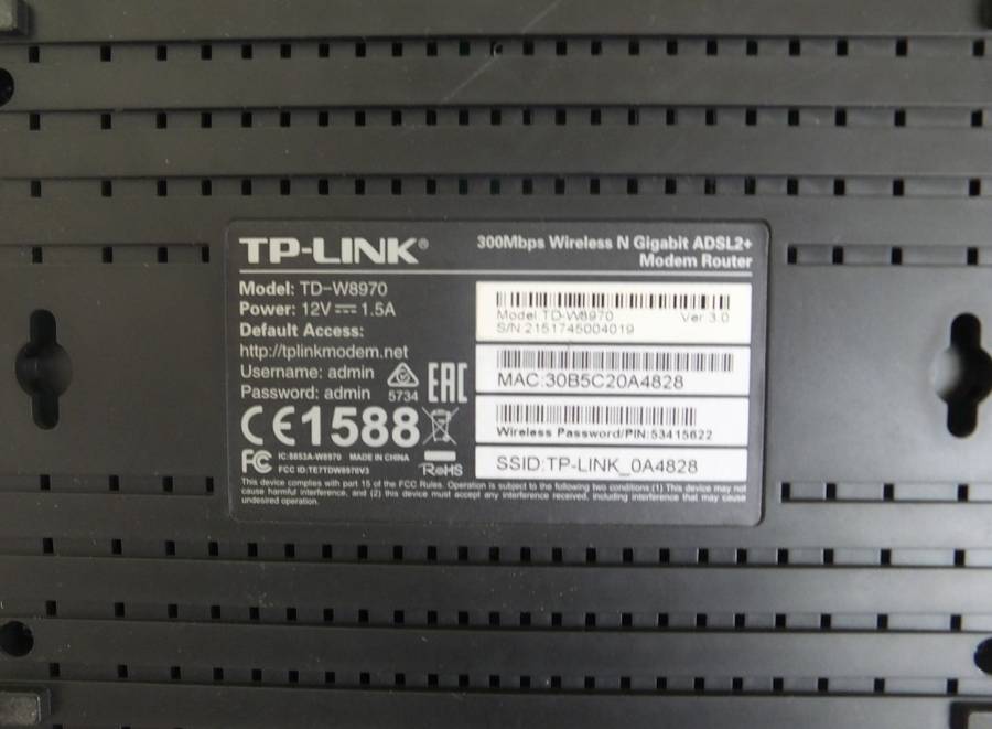 TP-LINK 300Mps Wireless N Gigabit ADSL2+ Modem Router