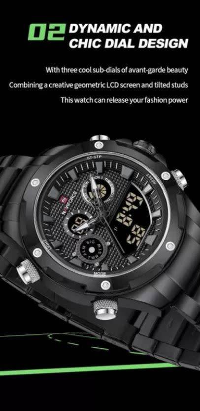 Naviforce 9217 Awakening Avant-Garde Sporty Power men`s Digital Stainless steel Wrist watch
