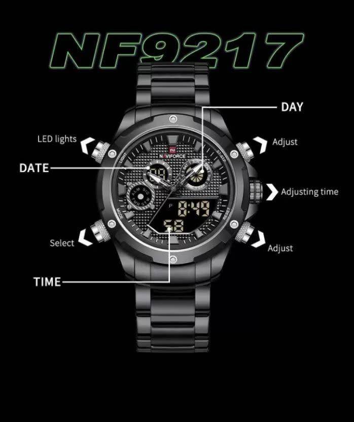 Naviforce 9217 Awakening Avant-Garde Sporty Power men`s Digital Stainless steel Wrist watch