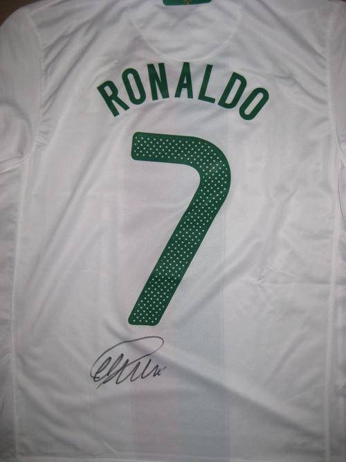 Cristiano Ronaldo signed Portugal World Cup 2010 away shirt
