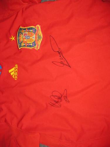 Villa & Torres signed Spain World Cup 2010 home shirt