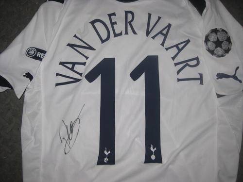 Rafa Van Der Vaart signed Tottenham 2010-11 Champions League shirt SALE