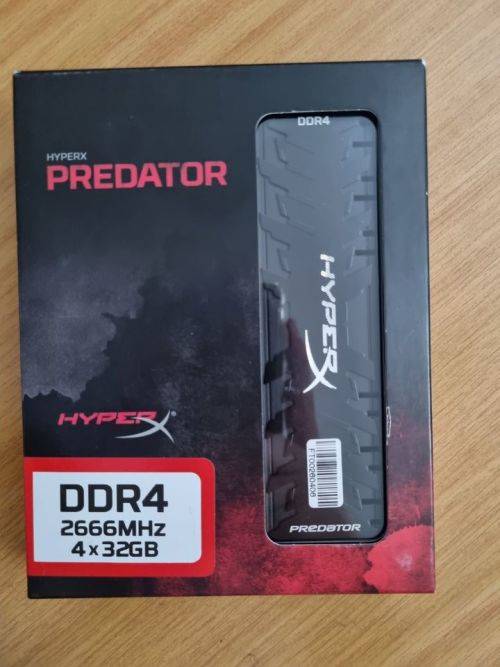 HyperX Predator Memory Black - 64GB Kit*(2x32GB) - DDR4 2666MT/s XMP CL15 DIMM