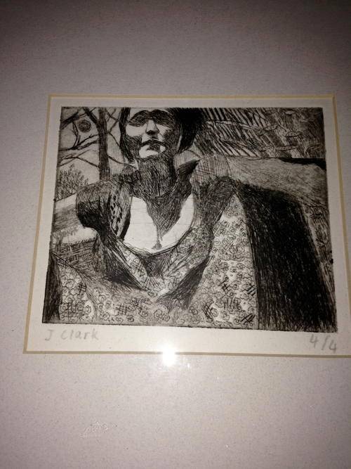 J Clark etching limited edition 4/4 original south african art artists