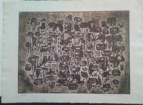 Dirk Adriaan MEERKOTTER (1922) print etching 1966 2/10 south african artist