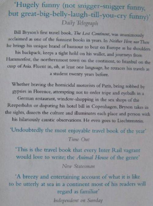 Neither here Nor there - Travels in Europe - Bill Bryson