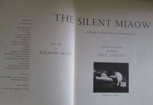 The Silent Miaow - Paul Gallico - First Edition 1964