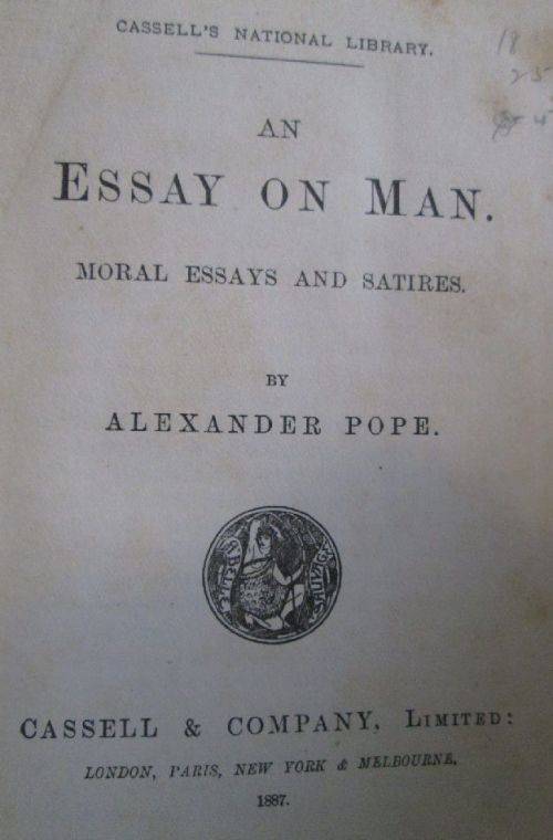 Essay on Man - Alexander Pope - Cassell's National Library 1887