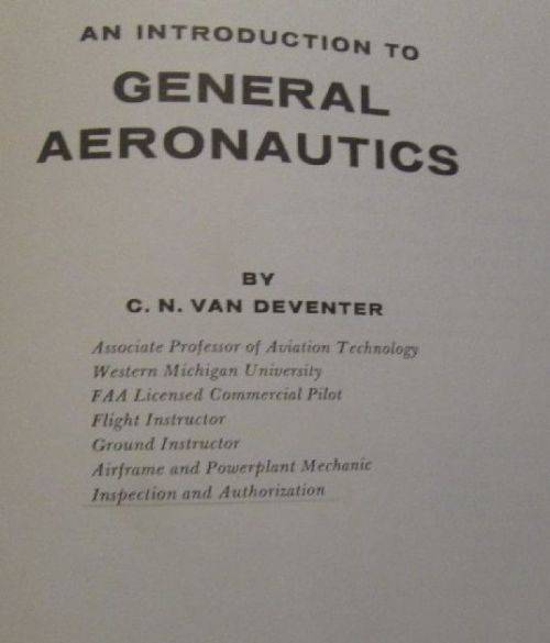 An Introduction to General Aeronautics C.N. van Deventer