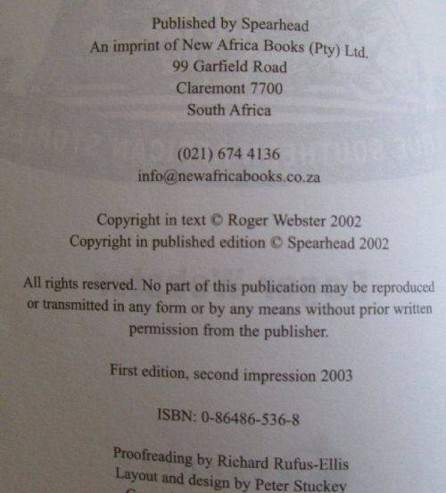 At the Fireside Vol 2 - True South African Stories - Roger Webster