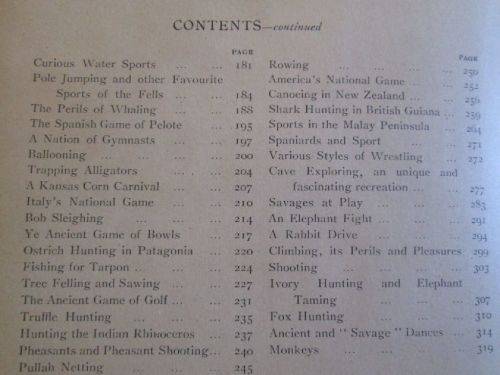 The World's Pictorial Sports and Pastimes - Vintage book.