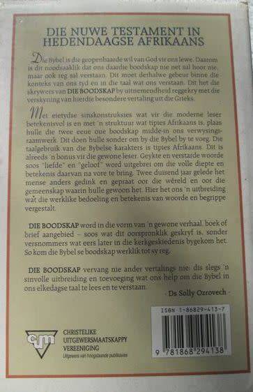 Die Boodskap - Die Nuwe Testament in Hedendaagse Afrikaans