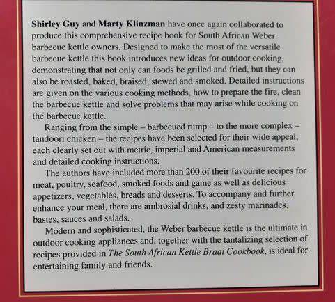 The South African Kettle Braai Book - Shirley Guy and Marty Klinzman - Hardcover - 112 pages