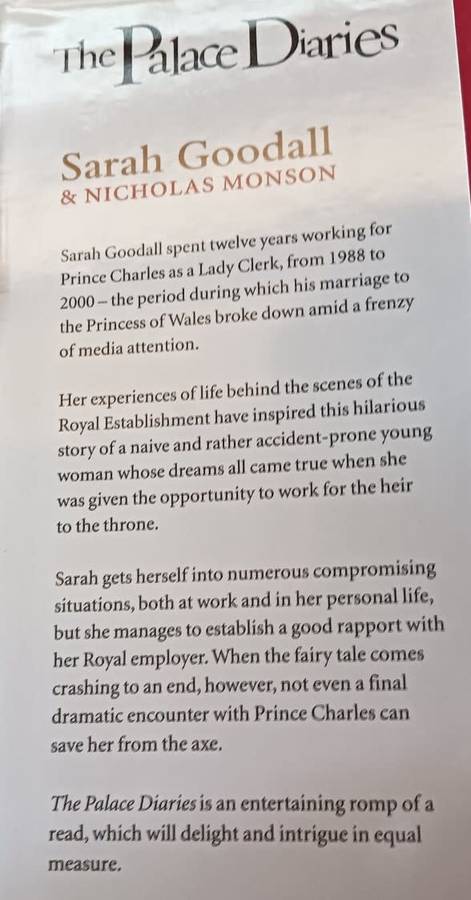 The Palace Diaries - Sarah Goodall & Nicholas Monson - Hardcover - 318 Pages