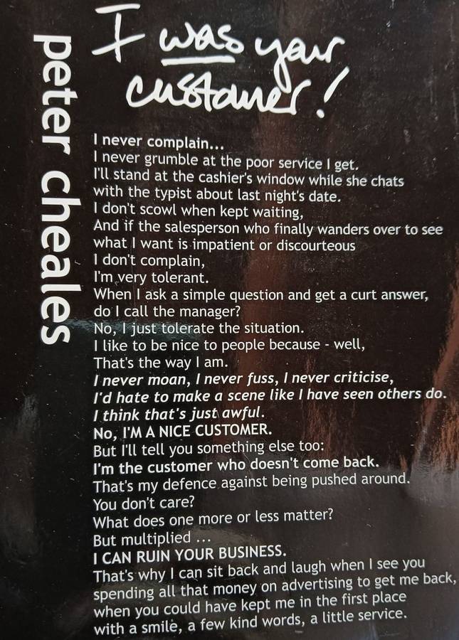 I Was Your Customer - Peter Cheales - Softcover  - 137 pages