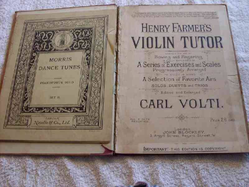 Bound Copy - Very Old - Henry Farmer's Violin Tutor Plus Morris Dance Tunes - Pianoforte Solo Set 11