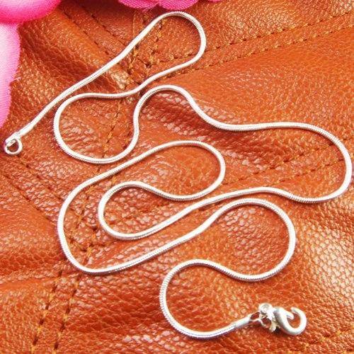 1.2MM Wide 24'' Sterling Silver 925 Snake Neckalce Chain