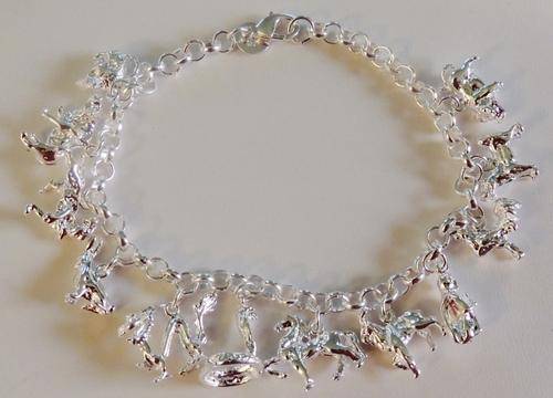 925 Sterling Silver Beautiful Animal Charm Bracelet