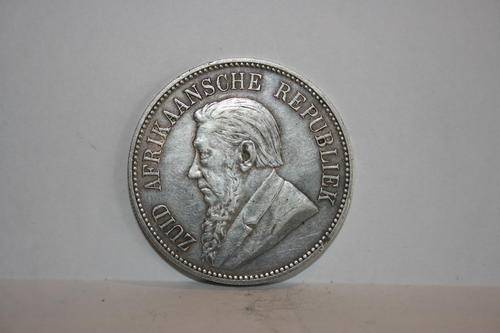 1892 ZAR 5 Shilling Double Shaft Coin