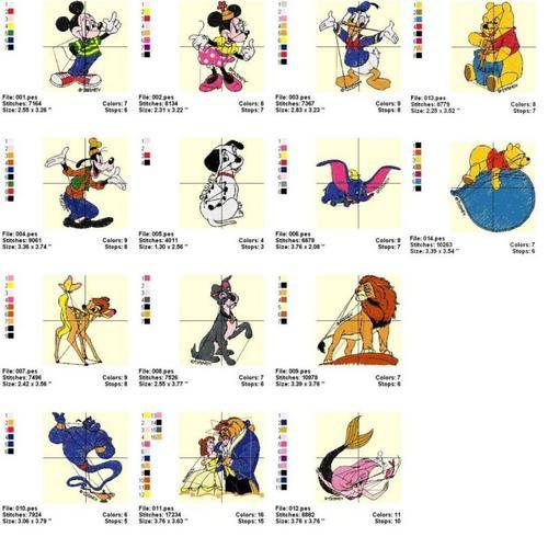 5000 PES Character Machine Embroidery Designs