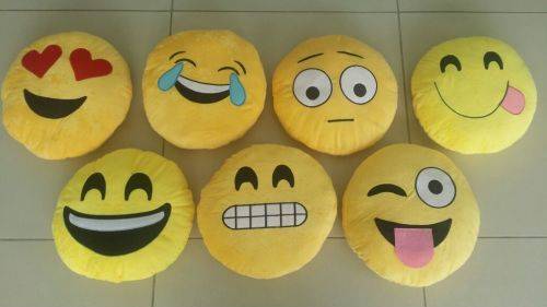 NEW EMOJI SMILEY CUSHION.
