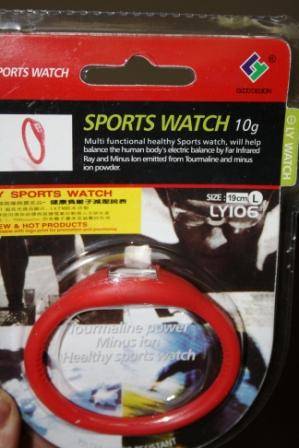 SPORTS WATCH - TOURMALINE POWER MINUS IO HEALTHY SPORTS WATCH - RED
