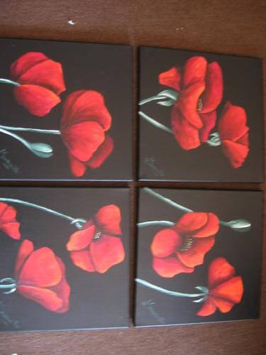 Wild Poppies   by  South African Artist -  dSomm'ville