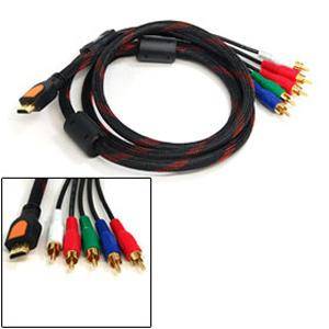 1.5M 1080p HDMI to 5 Wire RCA HD AV Cable