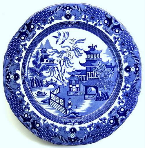 Beautiful  Burleigh ware WILLOW  England plate Diameter 24cm