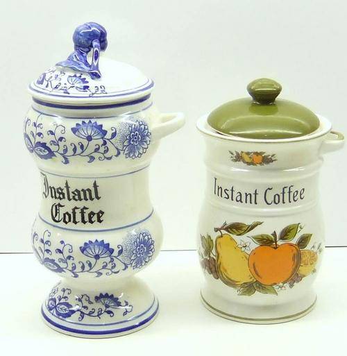 LOVELY  OLD DUTCH CERAMIC COFFEE JARS
